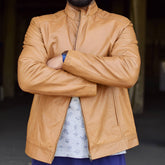 Leather Jacket Light  Brown